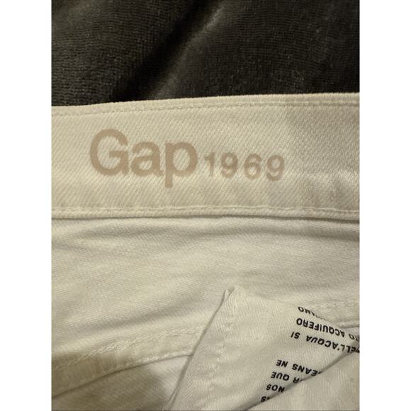 GAP 1969 Women's Girlfriend Jeans Denim White Size 29R 90s - Picture 9 of 16